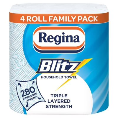 REGINA BLITZ 3 PLY 4 PACK K/T (4Rx1)