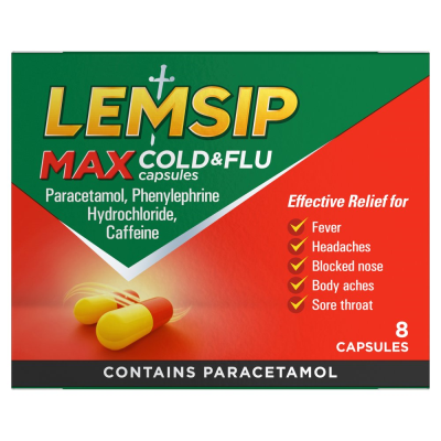 LEMSIP MAX COLD & FLU CAPS 8S X 6