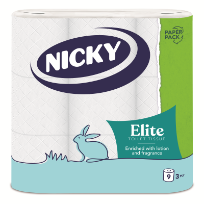 NICKY ELITE T/T 3PLY 9 ROLL X 5 WHITE