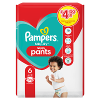 PAMPERS BABY DRY SIZE 6 19S X 4 PMP ?4.99