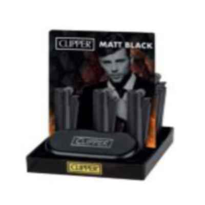 CLIPPER METAL FLINT LIGHTER MATT BLACK  DISPL