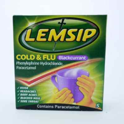 LEMSIP COLD & FLU BLACKCURRANT 5S X 6