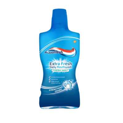 AQUAFRESH MOUTHWASH FRESH MINT 500ML X 8