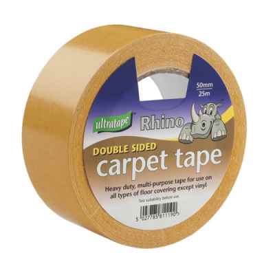 DOUBLE SIDED CARPET TAPE 50MM X 10M PACK OF 6