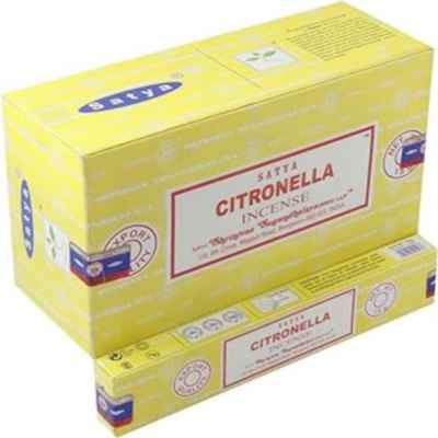 SATYA CITRONELLA INCENSE STICKS 15G 12PK