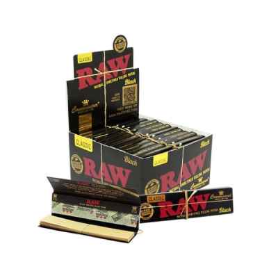 RAW BLACK CONNOISSEUR KS SLIM + TIPS 24S