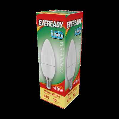 EVEREADY LED CANDLE 5.2W E14 WARM WHITE