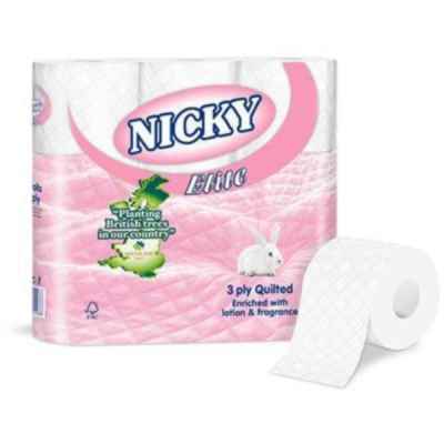 NICKY ELITE T/T 3PLY 9 ROLL X 5 PINK