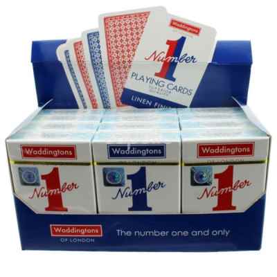 WADDINGTONS NO 1 PLAYING CARDS RED/BLUE BOX O