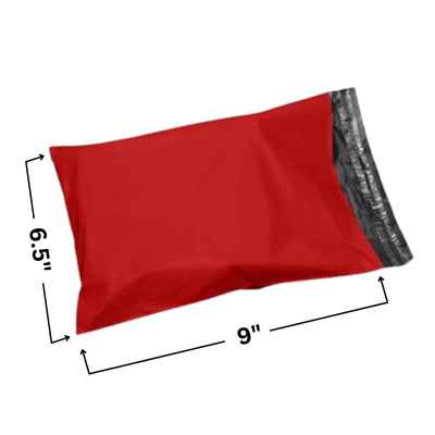 RED MAILING BAGS - 6 X 9" 55MU - BOX OF 2000