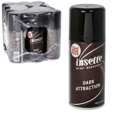 INSETTE MEN B/S DARK ATTRACTION 150ML X 12