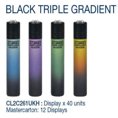 CLIPPER LARGE BLACK TRIPLE GRADIANT D40 CL2C2