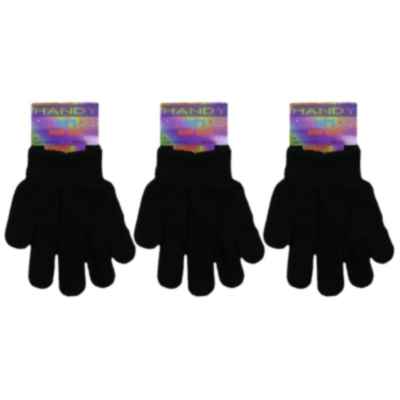 KIDS HANDY MAGIC GLOVES BLACK 12PK GLM-100