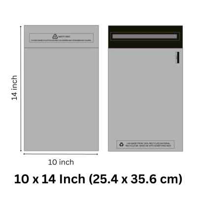GREY MAILING BAG 10 X 14 INCH - BOX OF 2,000