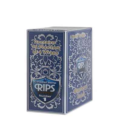 RIPS HEMP WRAPS BLUEBERRY  4PK X 15