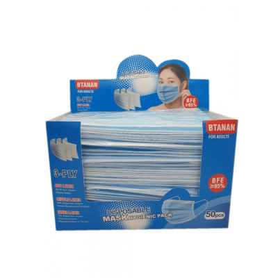 DISPOSABLE 3PLY FACE MASK SINGLE PACK