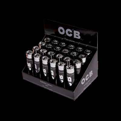 OCB REFILLABLE BLACK EDITION LIGHTERS 24S