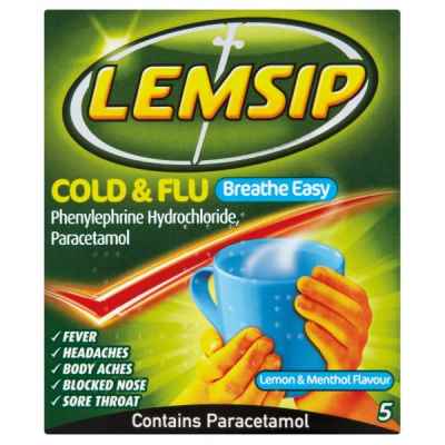 LEMSIP BREATHE EASY COLD & FLU 5S X 6