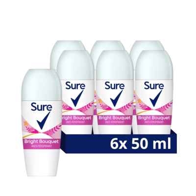 SURE ROLL ON BRIGHT BOUQUET 50ML X 6