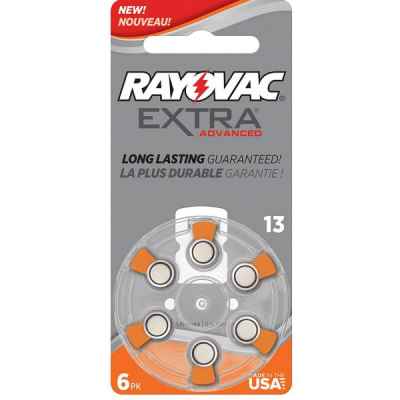 RAYOVAC HEARING AID SIZE 13 PACK OF 6