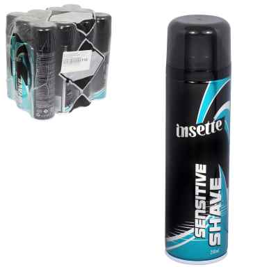 INSETTE SHAVING FOAM SENSITIVE 250ML X 12