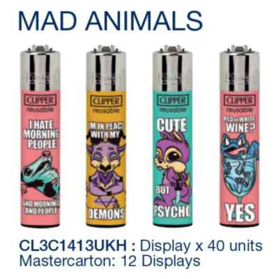 CLIPPER LARGE D40 MAD ANIMALS CL3C1413UKH