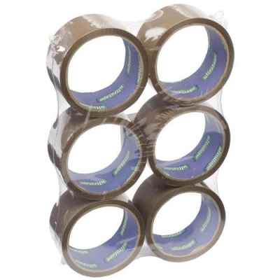 BROWN (BUFF) TAPE 2 INCH 6 PACK