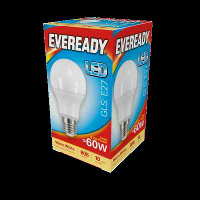 EVEREADY LED GLS 8.2W E27 WARM WHITE