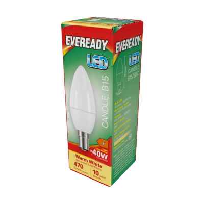 EVEREADY LED CANDLE 5.2W B15 WARM WHITE