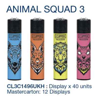 CLIPPER LARGE D40 ANIMAL SQUAD 3 CL3C1496UKH