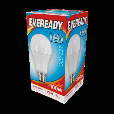 EVEREADY LED GLS 13.2W B22 COOL WHITE