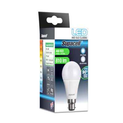 SUPACELL LED GLS B22 PEARL 9W COOL WHITE