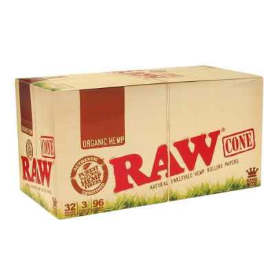 RAW CONE ORGANIC KS 3PK X 32