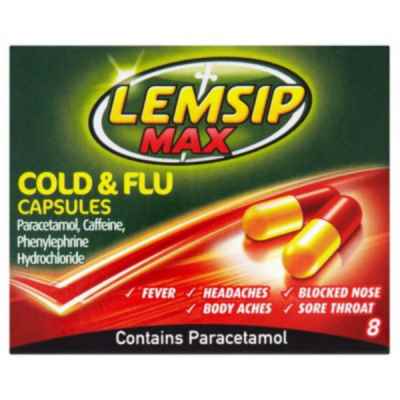 LEMSIP MAX DAYTIME COLD & FLU RELIEF CAPS 8S 