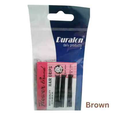 DURALON HAIRGRIPS BROWN X 6