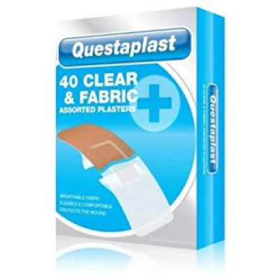 PLASTERS FABRIC 40 ASSORTED X 12