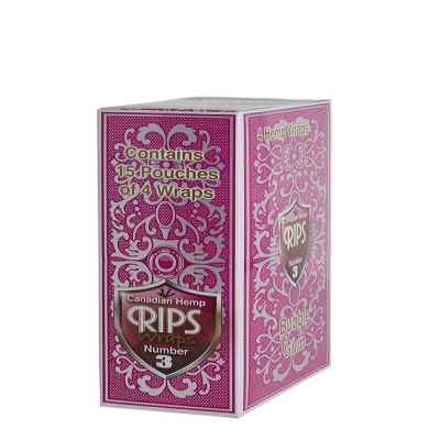 RIPS HEMP WRAPS BUBBLEGUM 4PK X 15