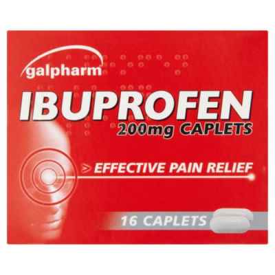 GALPHARM IBUPROFEN 200MG CAPLETS 16S X 12