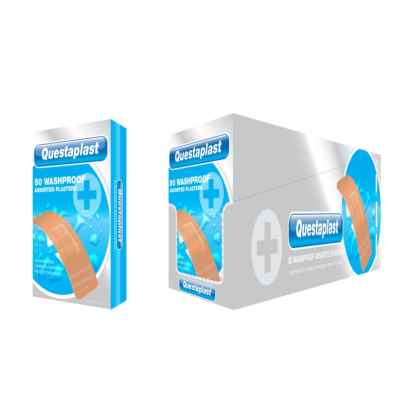 PLASTERS WASHPROOF ASSORTED 50'S X 12