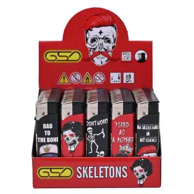 GSD ELECTRONIC LIGHTER SKELETONS DESIGN 50S