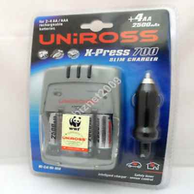 UNIROSS X-PRESS 700 SLIM CHARGER INCLUDES 4 A