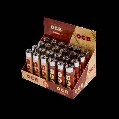 OCB REFILLABLE VIRGIN BROWN LIGHTERS 24S