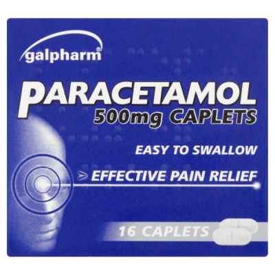 GALPHARM PARACETAMOL 500MG CAPLETS 16S X 12