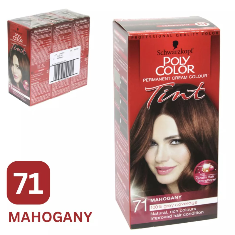 Poly Color 71 SCHWARZKOPF POLY TINT 71 MAHOGANY X 3 | YouthStar
