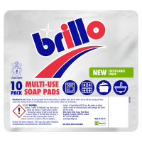 BRILLO MULTI-USE SOAP PADS 10'S X 12