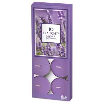PETALI TEALIGHTS LAVENDER 10S X 10