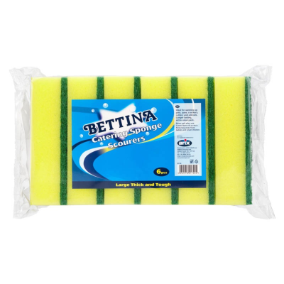 BETTINA CATERING SPONGE SCOURER 6PK