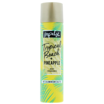 IMPULSE BODY SPRAY BEACH & PINEAPPLE 75ML X 6