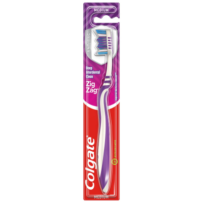 COLGATE ZIG ZAG PLUS TOOTHBRUSH MED 12S