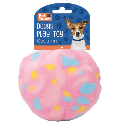 PET TOUCH PLUSH DOGGY PLAY TOY W/ SQUEAK ASST